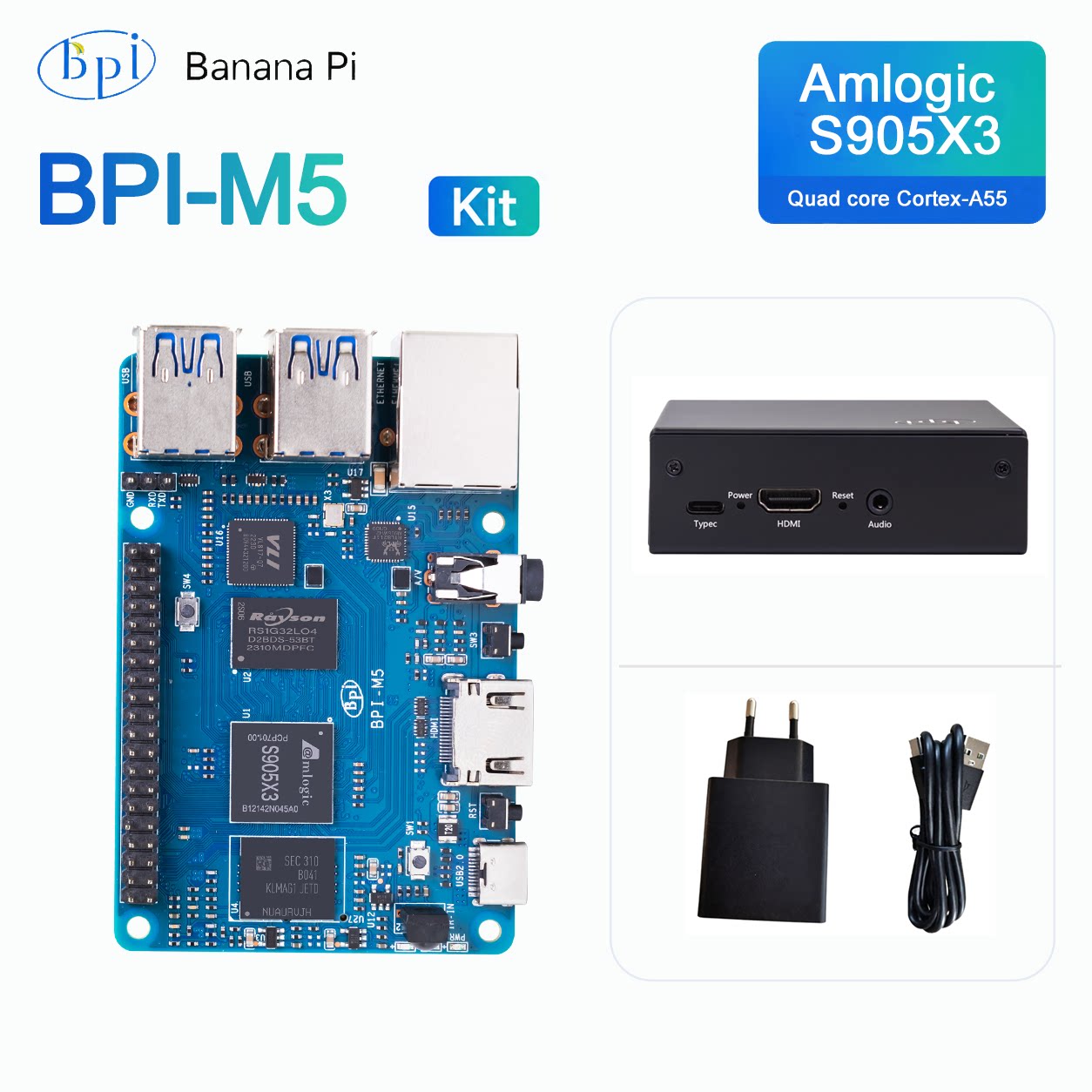 Paquete de Venta Caliente de l - Banana Pi Bpi-M5 reseña y precio