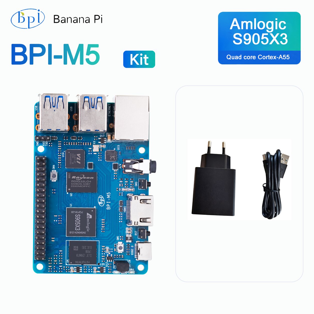 Paquete de Venta Caliente de l - Banana Pi Bpi-M5 reseña y precio