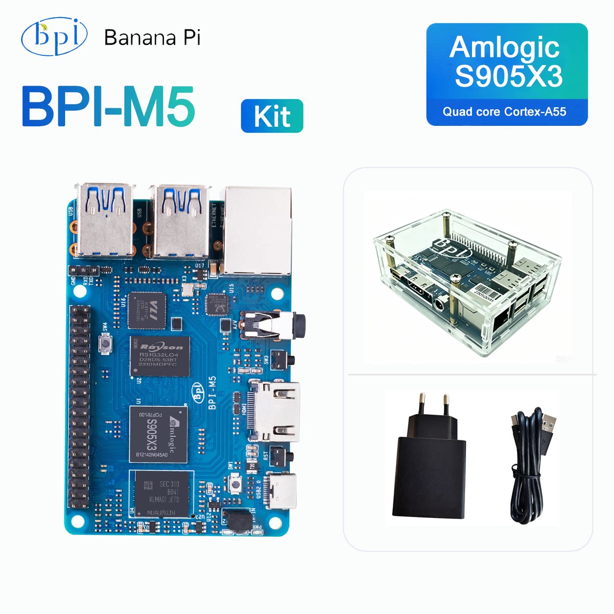 Paquete de Venta Caliente de l - Banana Pi Bpi-M5 reseña y precio
