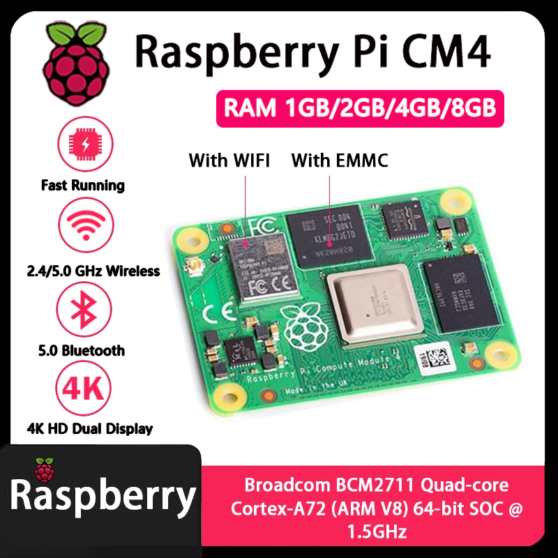 Raspberry Pi CM4 1GB/2GB/4GB/8 - Raspberry Pi Compute Module 4 8Gb 32Gb reseña y precio